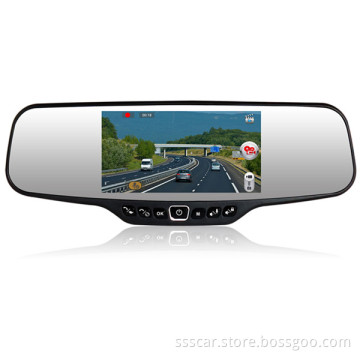 Dual Lens 4.3 Inch 1080P Car DVR Mirror with Bluetooth and Car Camera